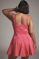 By Anthropologie Plunge Drop-Waist A-Line Mini Dress