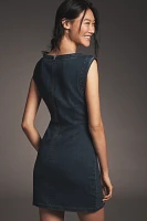 Pilcro Denim Muscle-Sleeve Mini Dress