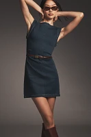 Pilcro Denim Muscle-Sleeve Mini Dress