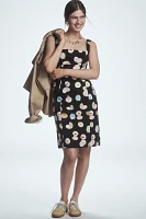 Maeve Fitted Square-Neck Mini Dress: Danielle Kroll Edition