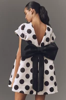 Boyko Rita Short-Sleeve Bow-Back Swing Mini Dress