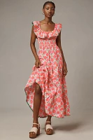 Pink City Prints Susie Neon Poppy Maxi Dress