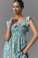 Pink City Prints Carrie Sleeveless Ruffled Midi Dress