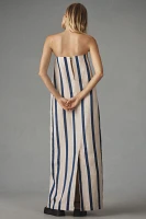 BONDI BORN Maine Strapless Linen Maxi Dress