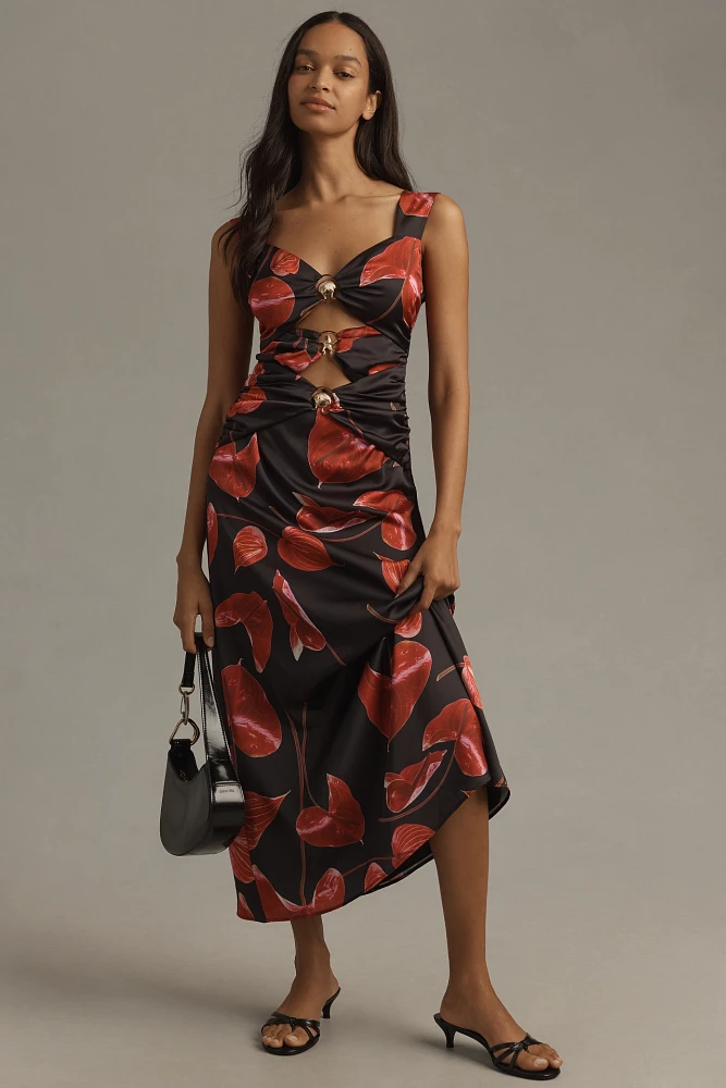 The Wolf Gang Merci Sleeveless Cutout Maxi Dress