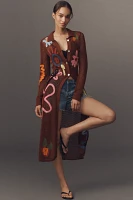 Lingua Franca Onar Embroidered Midi Shirt Dress