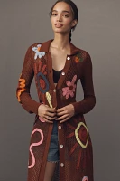 Lingua Franca Onar Embroidered Midi Shirt Dress