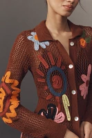 Lingua Franca Onar Embroidered Midi Shirt Dress