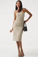 Maeve Strapless Belted Midi Dress