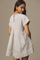 Pilcro Short-Sleeve Denim Mini Swing Dress