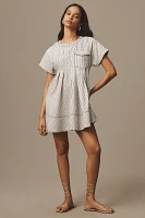 Pilcro Short-Sleeve Denim Mini Swing Dress