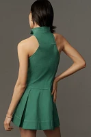 Maeve Zip-Front Box-Pleat Tennis Dress