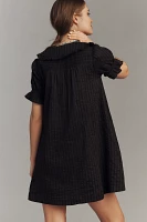 The Keira Collared Button-Front Mini Dress by Pilcro
