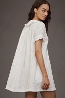 The Keira Collared Button-Front Mini Dress by Pilcro