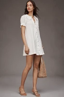 The Keira Collared Button-Front Mini Dress by Pilcro
