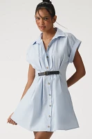 By Anthropologie Short-Sleeve Belted Shirt Dress