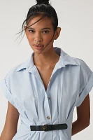 By Anthropologie Short-Sleeve Belted Shirt Dress