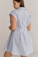 By Anthropologie Short-Sleeve Belted Shirt Dress