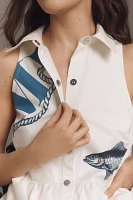 Maeve Sleeveless Midi Shirt Dress