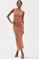 Pilcro High Tide Halter Slim Midi Dress