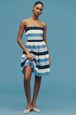 Maeve Strapless Cotton Lace Dress