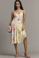 By Anthropologie Sleeveless Patchwork Slip Midi Dress