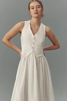 Pilcro Sleeveless Vest Twofer Midi Dress