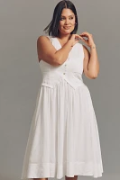 Pilcro Sleeveless Vest Twofer Midi Dress