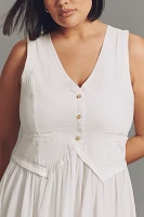 Pilcro Sleeveless Vest Twofer Midi Dress