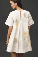 The Emmy Short-Sleeve Swing Mini Dress: Swan Gossip Edition