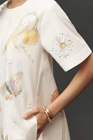 The Emmy Short-Sleeve Swing Mini Dress: Swan Gossip Edition