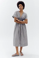 By Anthropologie V-Neck Zip-Front Midi Dress