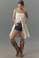 Pilcro Sleeveless Ruffle-Hem Midi Dress