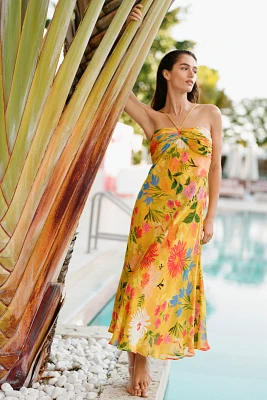 By Anthropologie Halter Slip Dress