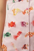 Maeve Printed Buttondown Mini Dress
