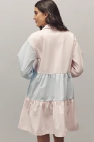 The Bettina Tiered Shirt Dress by Maeve: Stripe Mix Mini Edition