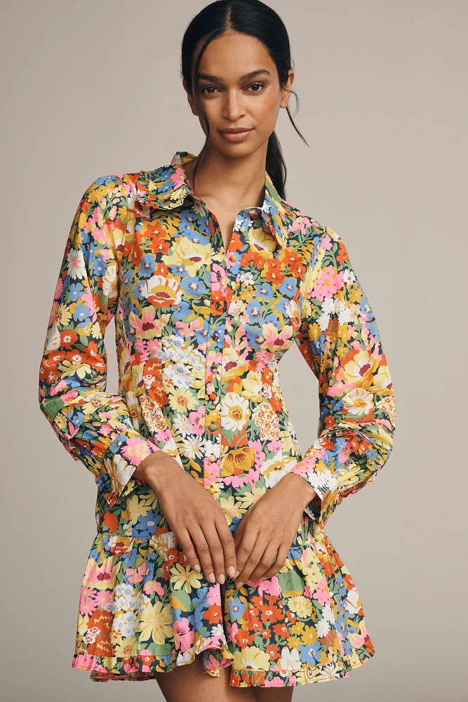 Love The Label x Liberty London Marketa Mini Shirt Dress