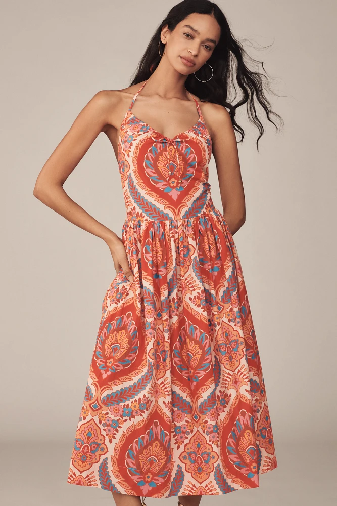 Love The Label Rita Halter A-Line Midi Dress