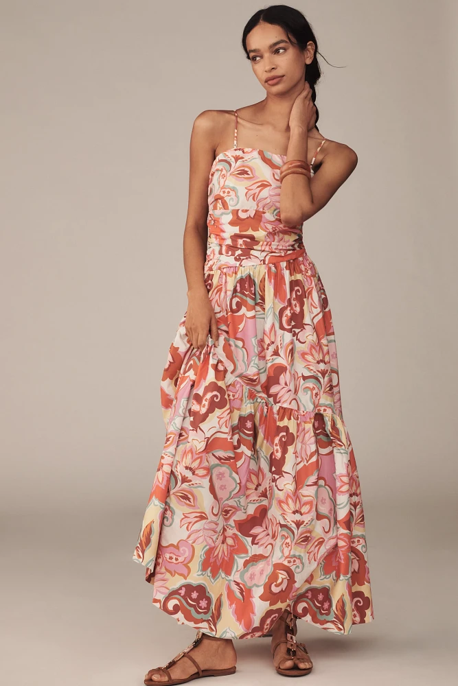 Love The Label Printed Cotton A-Line Maxi Dress