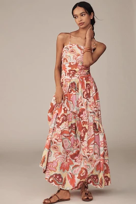 Love The Label Printed Cotton A-Line Maxi Dress