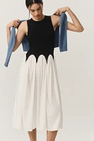 Siempre Michelle Sleeveless Colorblock Midi Dress