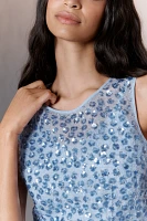 Siempre Sleeveless Sequin Shift Mini Dress