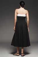 Extro&Vert Susana Sleeveless Corset Pleated Midi Dress