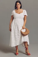 Extro&Vert Ada Flutter-Sleeve Broderie Midi Dress