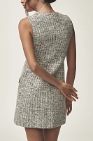 Theory Sleeveless Tweed Shift Mini Dress