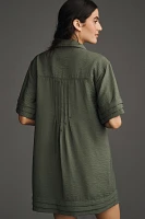 Pilcro Short-Sleeve Pintuck Tunic Shirt Dress