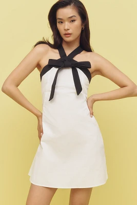 Maude Blair Halter Bow Shift Mini Dress