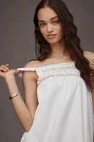Maude Club Sylvie Sleeveless Square-Neck Tiered Midi Dress