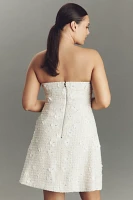 Sundream Strapless Tweed Floral Mini Dress