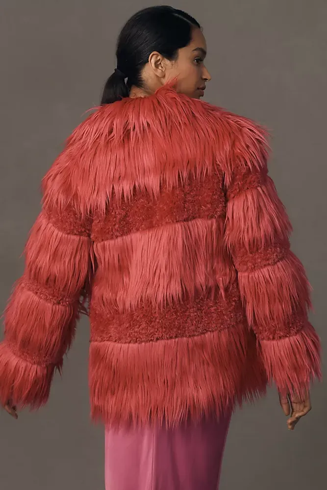 Anna Sui Plush Teddy Zip-Up Coat